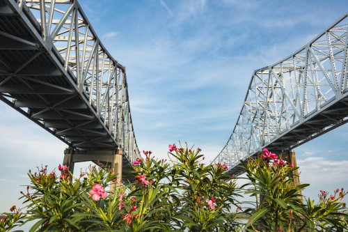 Louisiana. New Orleans, Lower Mississippi River Basin, the Greater New Orleans Bridge Poster Print by Alison Jones - Item # VARPDDUS19AJN0309
