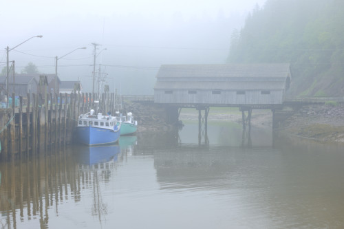 Canada, New Brunswick, Saint Martins. Vaughn Creek No. 1 Irish River Covered Bridge. Poster Print by Jaynes Gallery - Item # VARPDDCN04BJY0036