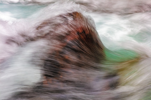 Current splashes over red rock in Avalanche Creek in Glacier National Park, Montana, USA Poster Print by Chuck Haney - Item # VARPDDUS27CHA4109