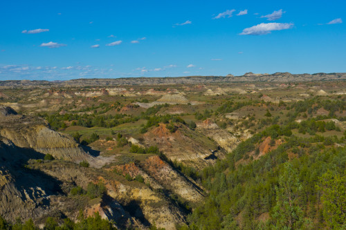 USA, North Dakota, Medora. Theodore Roosevelt National Park, South Unit, Badlands Overlook Poster Print by Bernard Friel - Item # VARPDDUS35BFR0035