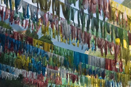 Prayer flags in the valley, Ngawa Tibetan and Qiang Autonomous Prefecture, western Sichuan, China Poster Print by Keren Su - Item # VARPDDAS07KSU2297
