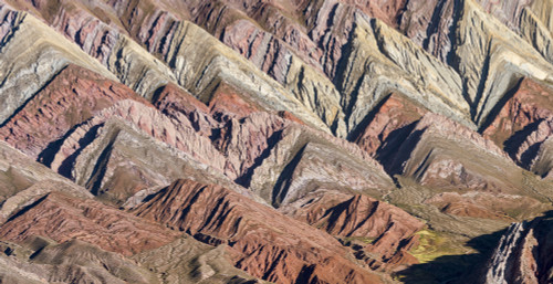 Iconic rock formation Serrania de Hornocal in the Quebrada de Humahuaca canyon, a , Argentina Poster Print by Martin Zwick - Item # VARPDDSA01MZW0394