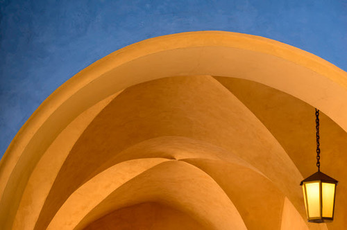 Czech Republic, Prague Building arches and lamp Credit as: Jim Nilsen / Jaynes Gallery Poster Print by Jaynes Gallery (24 x 18) # EU06BJY0047