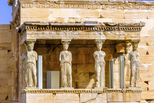 Temple of Erechtheion, Acropolis, Athens, Greece. Greek maidens columns Temple of Erechtheion Poster Print by William Perry - Item # VARPDDEU12WPE0004