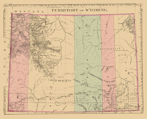Wyoming - Mitchell 1880 Poster Print by Mitchell Mitchell # WYZZ0003