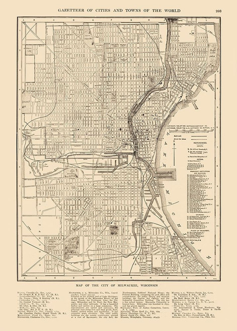 Milwaukee  Wisconsin - Reynold 1921 Poster Print by Reynold Reynold # WIMI0006