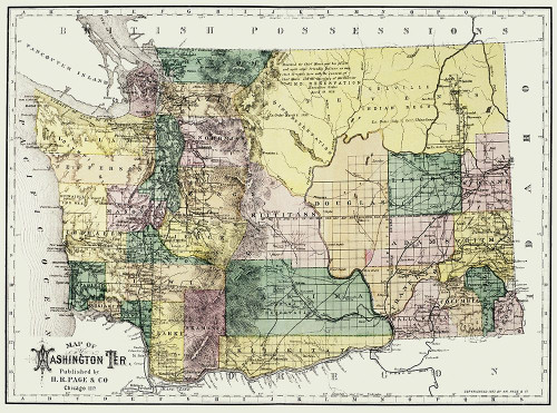 Washington Territory - Olympia - Page 1886 Poster Print by Page Page # WAZZ0005