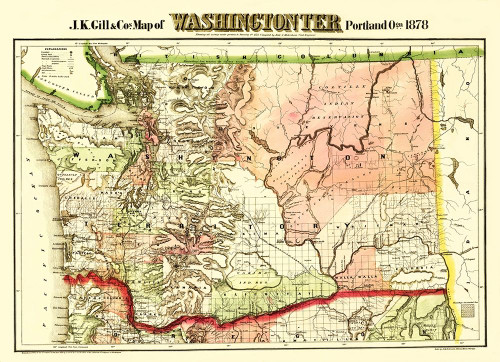 Washington Territory - Askevold 1878 Poster Print by Askevold Askevold # WAZZ0007