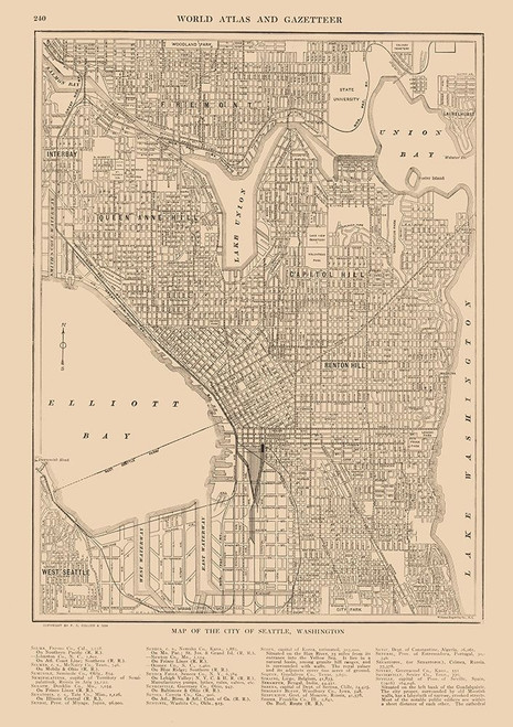 Seattle  Washington  - Reynold 1921 Poster Print by Reynold Reynold # WASE0011