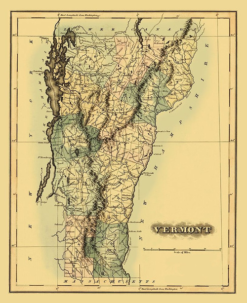 Vermont - 1870 Poster Print by Unknown Unknown # VTZZ0004