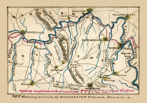 Winchester Virginia - 1862 Poster Print by Unknown Unknown # VAWI0001