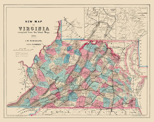 Virginia, West Virginia - Hoyer 1861 Poster Print by Hoyer Hoyer # VAZZ0008