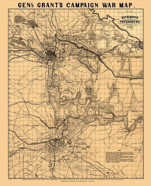 Richmond County Virginia - Bufford 1864 Poster Print by Bufford Bufford # VARI0015