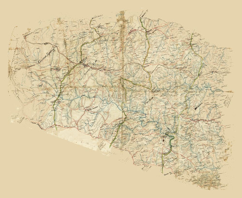 Louisa County Virginia - 1860 Poster Print by Unknown Unknown # VALO0001