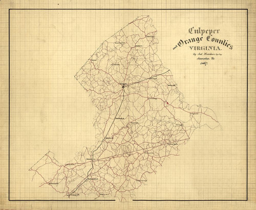 Orange County Virginia - Hotchkiss 1867 Poster Print by Hotchkiss Hotchkiss # VAOR0002