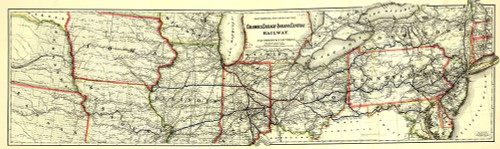 Columbus, Chicago and Indiana Central Railway 1868 Poster Print by Colton Colton # USZZ0027