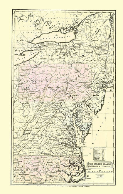 Eastern United States - Huntington 1830 Poster Print by Huntington Huntington # USZZ0049