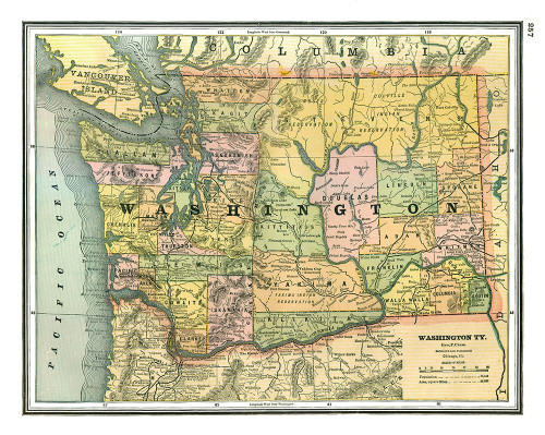 Washington - Johnson 1888 Poster Print by Johnson Johnson # USWA0006