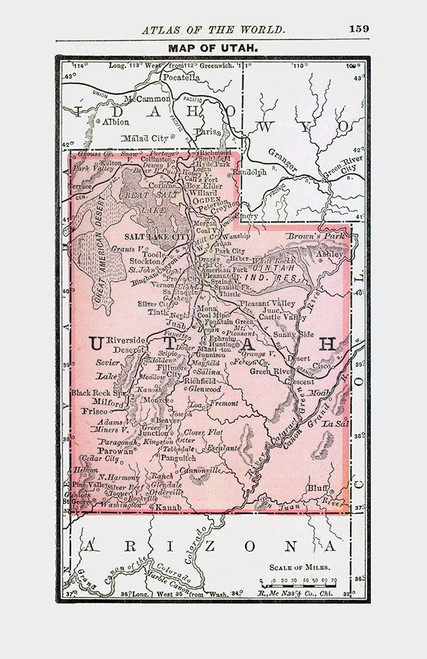 Utah - Alden 1886 Poster Print by Alden Alden # USUT0006