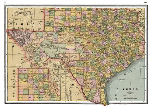 Texas - Johnson 1888 Poster Print by Johnson Johnson # USTX0002
