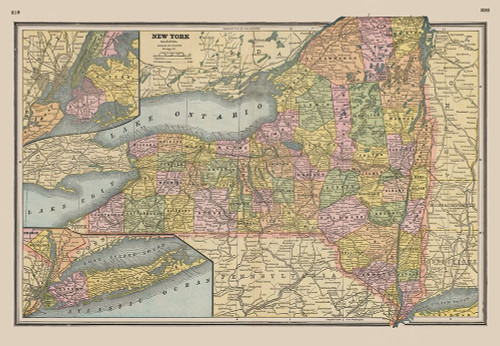 New York - Johnson 1888 Poster Print by Johnson Johnson # USNY0004