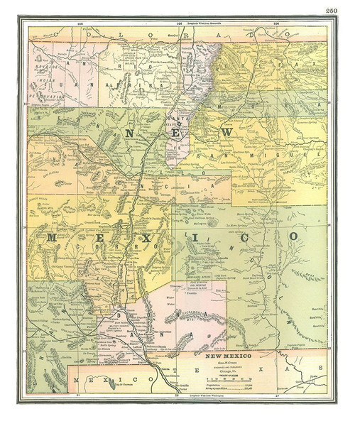 New Mexico - Johnson 1888 Poster Print by Johnson Johnson # USNM0003