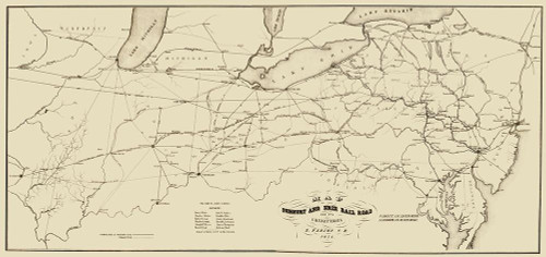 Sunbury and Erie Railroad - McLaughlin 1854 Poster Print by McLaughlin McLaughlin # USNE0028