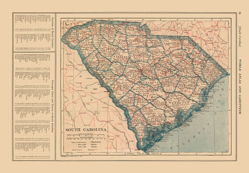 South Carolina - Reynold 1921 Poster Print by Reynold Reynold # USSC0005