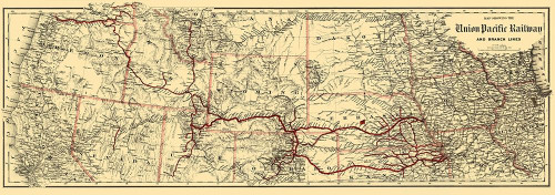 Union Pacific Railway - Colton 1888 Poster Print by Colton Colton # USNO0009