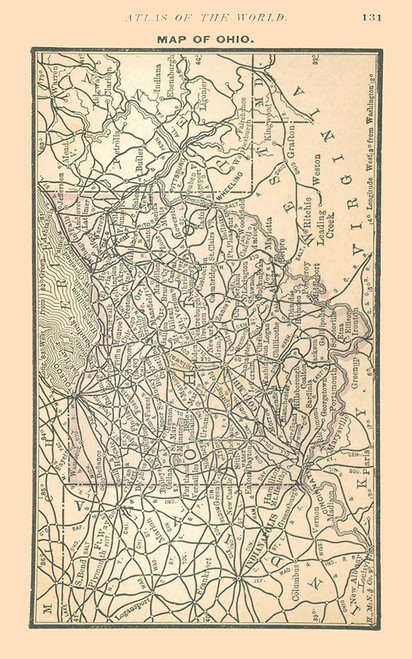 Ohio - Alden 1886 Poster Print by Alden Alden # USOH0006