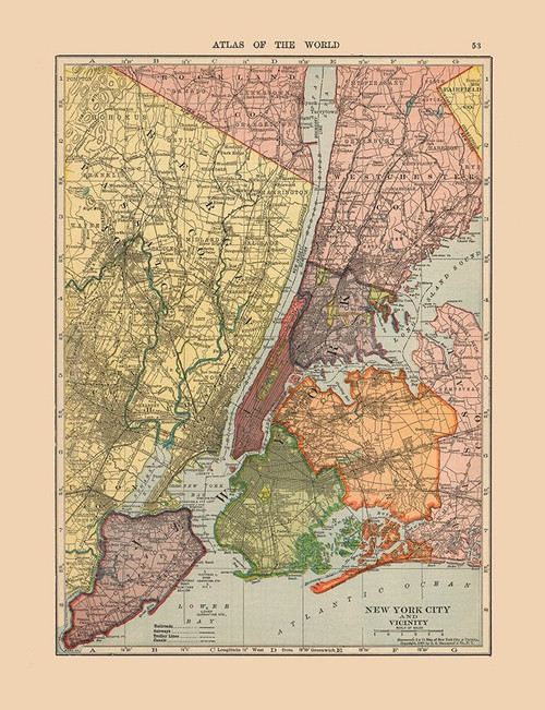 New York City  New York - Hammond 1910 Poster Print by Hammond Hammond # USNY0002