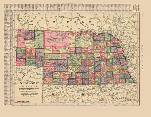 Nebraska - Hammond 1910 Poster Print by Hammond Hammond # USNE0038