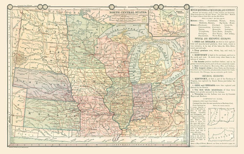 North Central States - Monteith 1882 Poster Print by Monteith Monteith # USNC0003