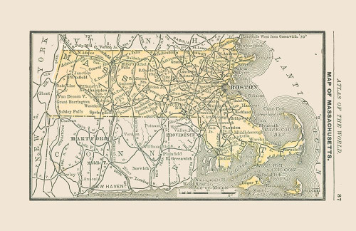 Massachusetts - Alden 1886 Poster Print by Alden Alden # USMA0018