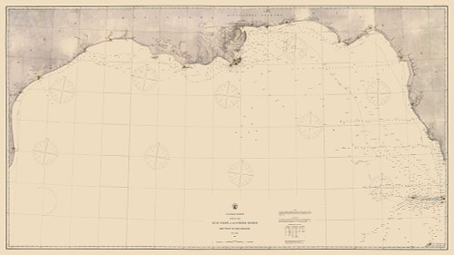 Gulf Of Mexico US Coast - USCS 1863 Poster Print by USCS USCS # USGU0001