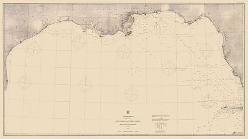 Gulf Of Mexico US Coast - USCS 1863 Poster Print by USCS USCS # USGU0001