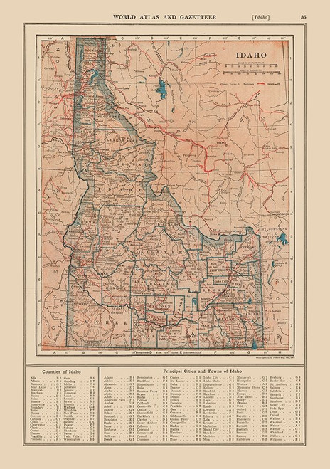Idaho - Reynold 1921 Poster Print by Reynold Reynold # USID0005