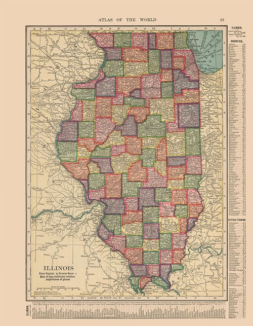 Illinois - Hammond 1910 Poster Print by Hammond Hammond # USIL0002