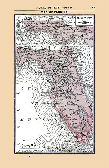 Florida - Alden 1886 Poster Print by Alden Alden # USFL0007