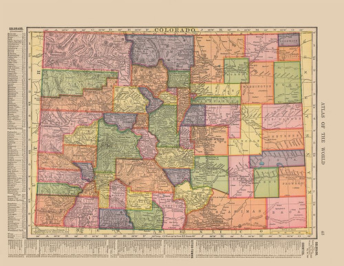 Colorado - Hammond 1910 Poster Print by Hammond Hammond # USCO0004