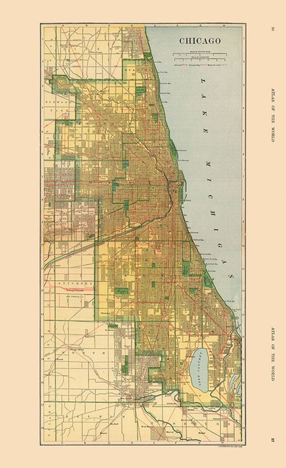Chicago  Illinois - Hammond 1910 Poster Print by Hammond Hammond # USCH0003