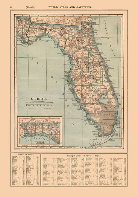 Florida - Reynold 1921 Poster Print by Reynold Reynold # USFL0004