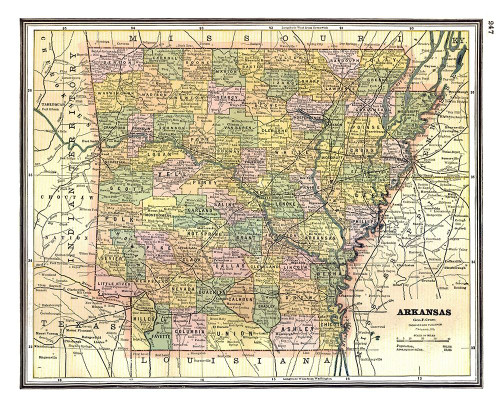 Arkansas - Johnson 1888 Poster Print by Johnson Johnson # USAR0006