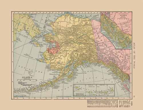 Alaska - Hammond 1910 Poster Print by Hammond Hammond # USAL0004