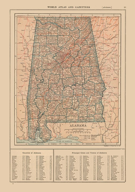 Alabama - Reynold 1921 Poster Print by Reynold Reynold # USAL0007