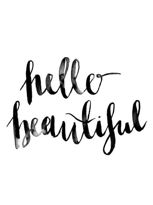Hello Beautiful Script Poster Poster Print by Urban Road Urban Road # URP64