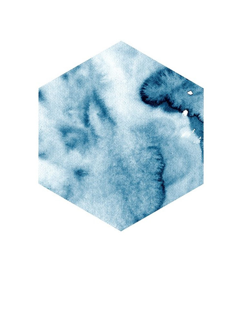 Hex Blue Poster Poster Print by Urban Road Urban Road # URP37