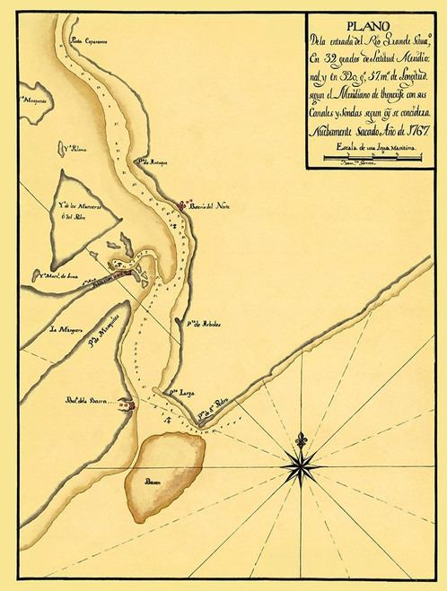 Mouth of The Rio Grande - 1767 Poster Print by Unknown Unknown # TXZZ0026