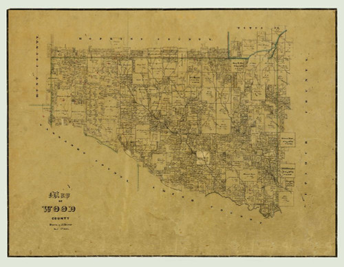 Wood County Texas - Browne 1857  Poster Print by Browne Browne # TXWO0004
