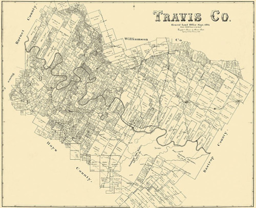 Travis Texas Landowner - Land Office 1894 Poster Print by Land Office Land Office # TXTR0001 Travis Texas Landowner - Land Office 1894 Poster Print by Land Office Land Office # TXTR0001